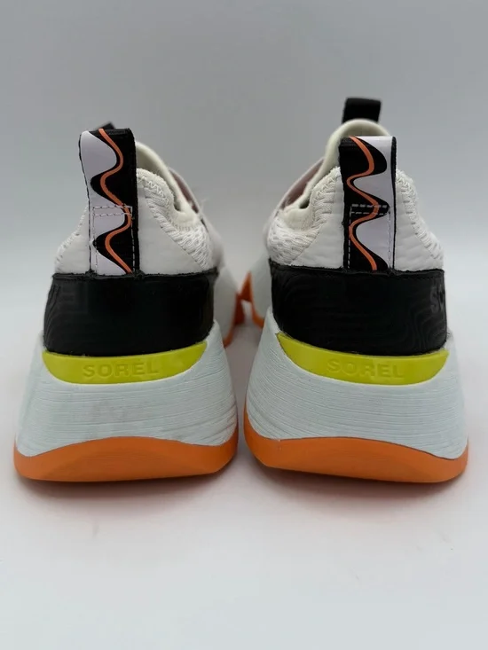 Sorel White Kinetic Impact II Slip-On Sneaker with Orange and Black Accents - Picture 5 of 8